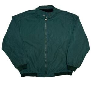 Most Wanted Vintage Outdoor Jacket Zip Up Green Long Sleeve Mock Neck Men's XL